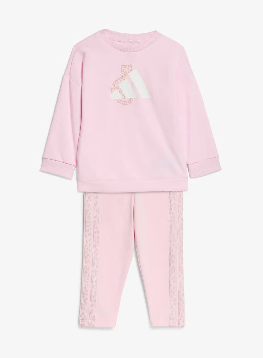 Комплект леггинсов с эластичным поясом Infant 3-stripes Adidas, розовый