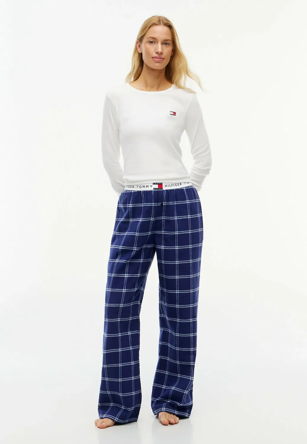 Фланелевые штаны - th heritage - пижамные штаны Tommy Hilfiger, Double Windowpane Breeze Blue — фото 2