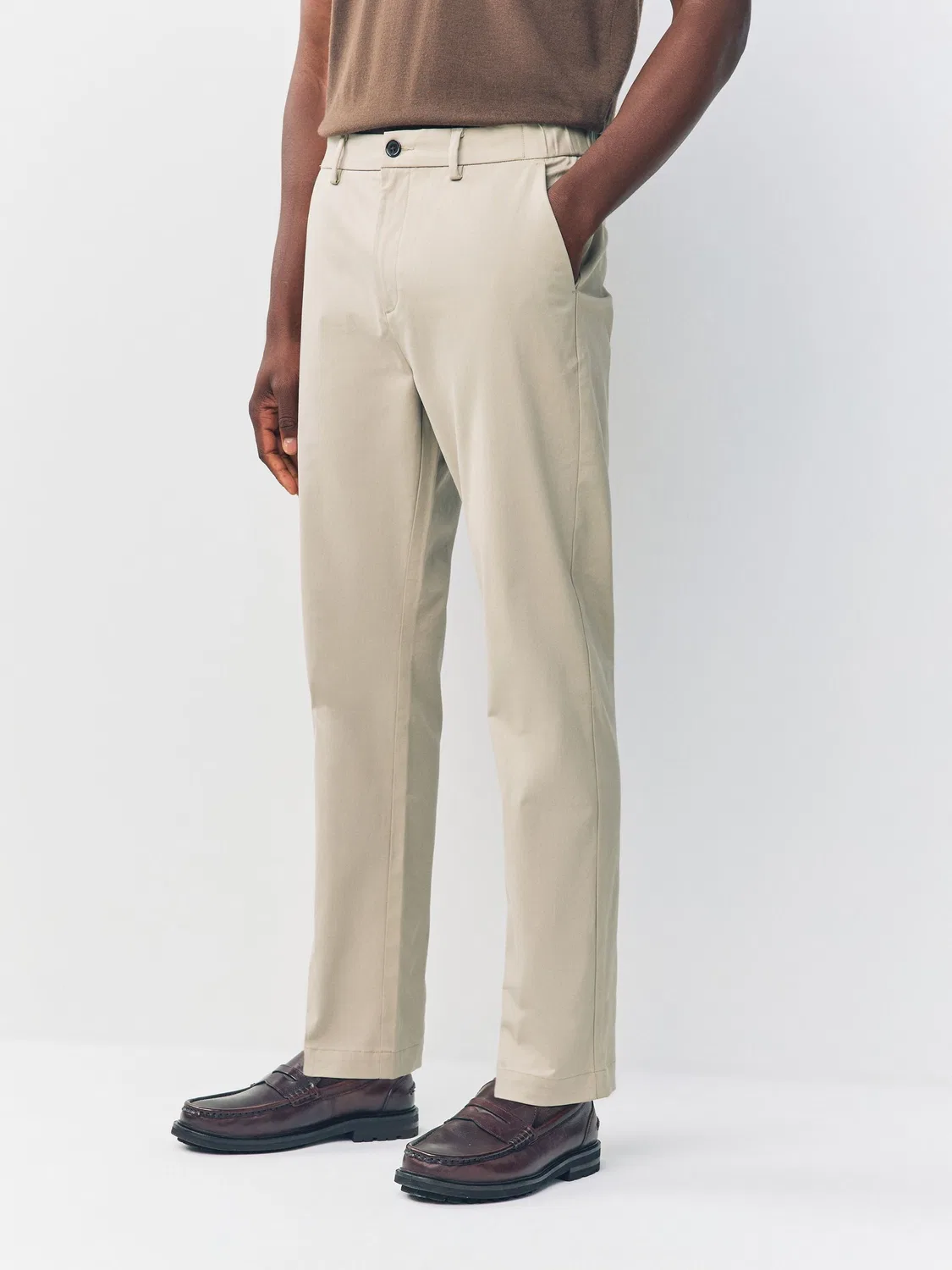 Брюки чинос Slim Fit, модель Stone Next, цвет Stone