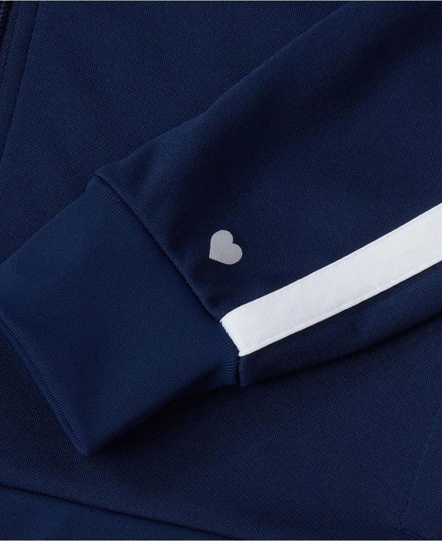 Детская спортивная куртка из трикотажа Active Tricot Track Jacket Lands' End, Navy — фото 3