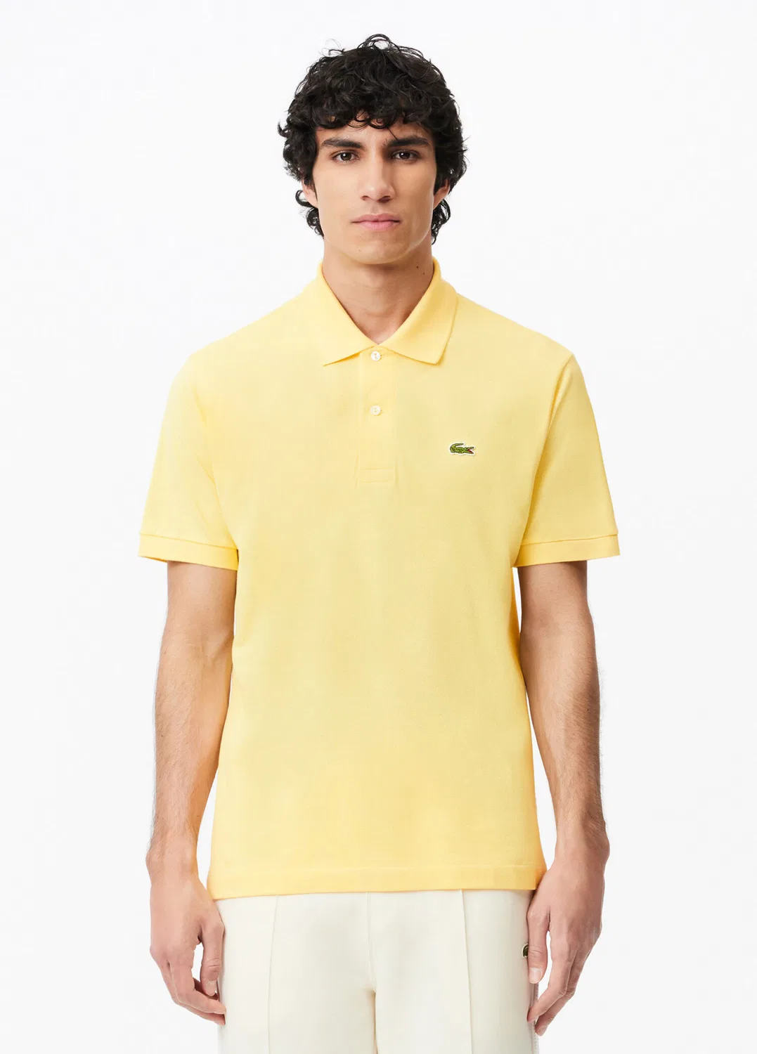 Поло Lacoste Classic Fit, желтый — фото 2