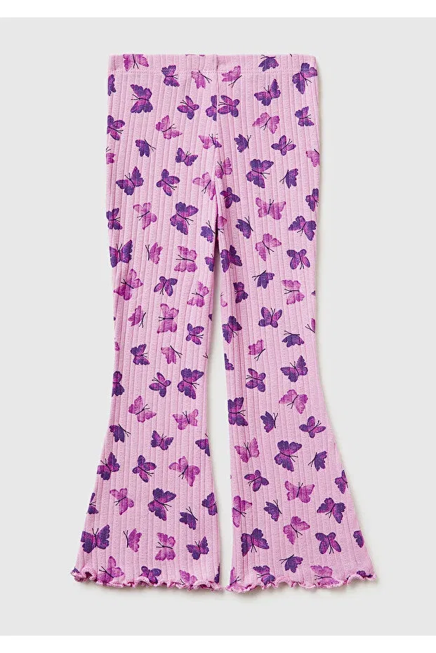 Детские леггинсы для девочек с принтом United Colors Of Benetton, Lilac — фото 2