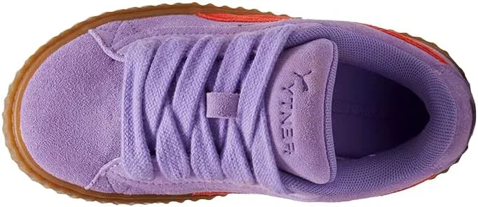 Детские кроссовки для девочек на шнуровке Fenty X Creeper Phatty PUMA, Purple — фото 4