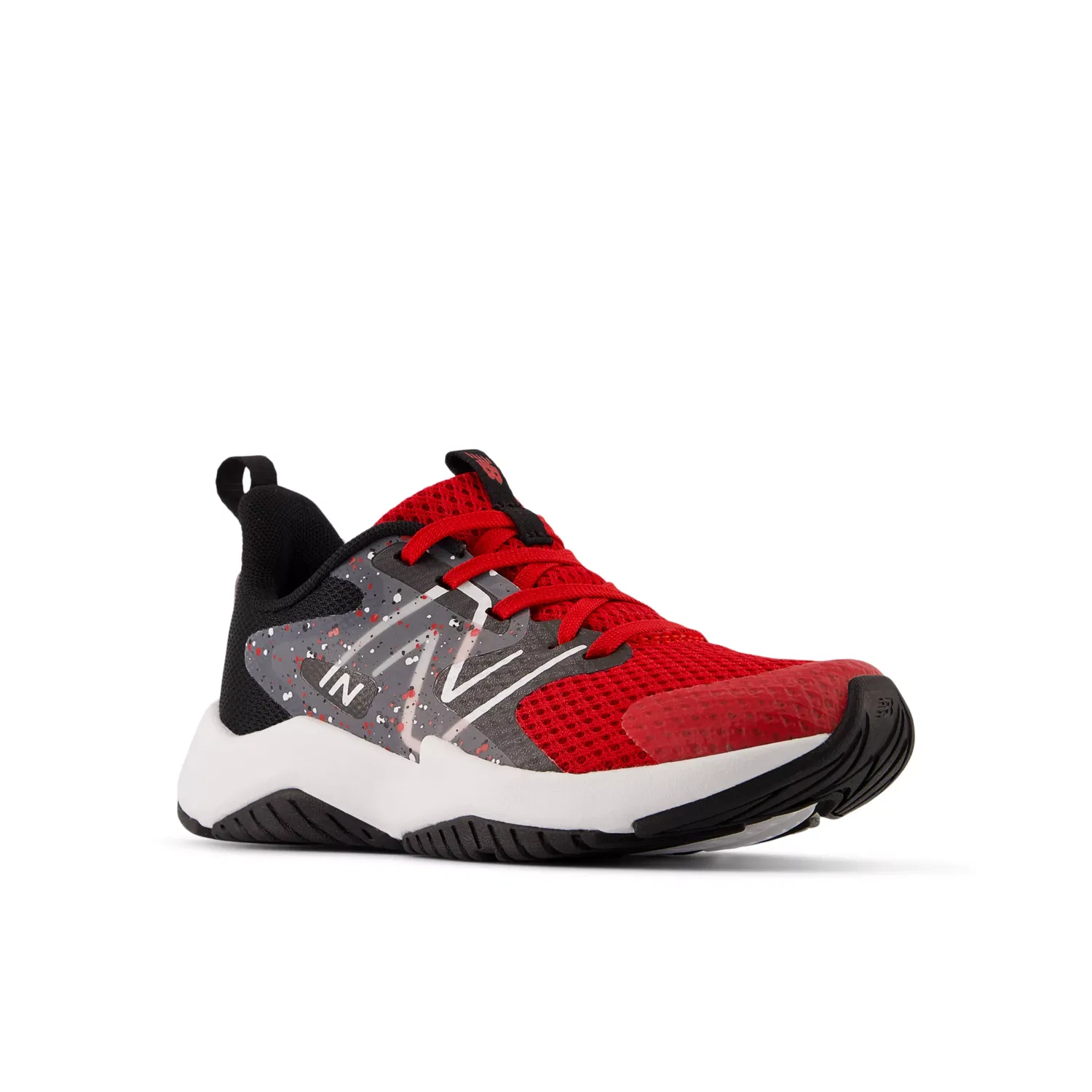 Детские кроссовки с дышащей сеткой Rave Run v2 New Balance, Team Red With Black And Black Cement — фото 2