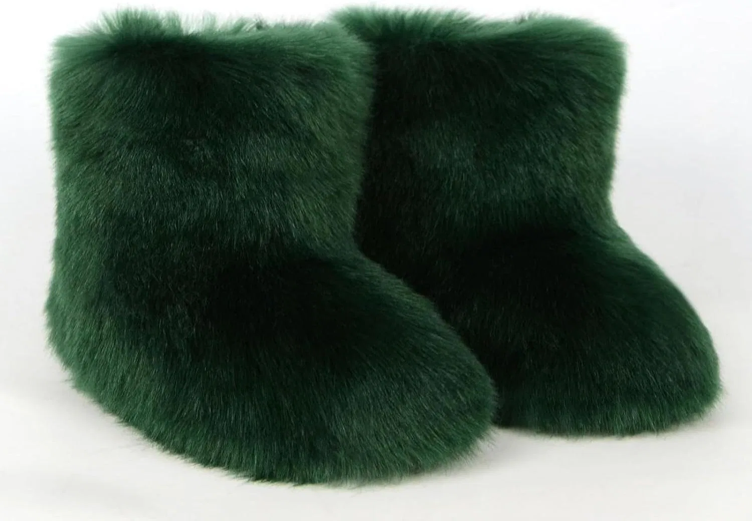 Детские зимние сапоги для девочек с искусственным мехом Urmycos, Blackish Green — фото 2