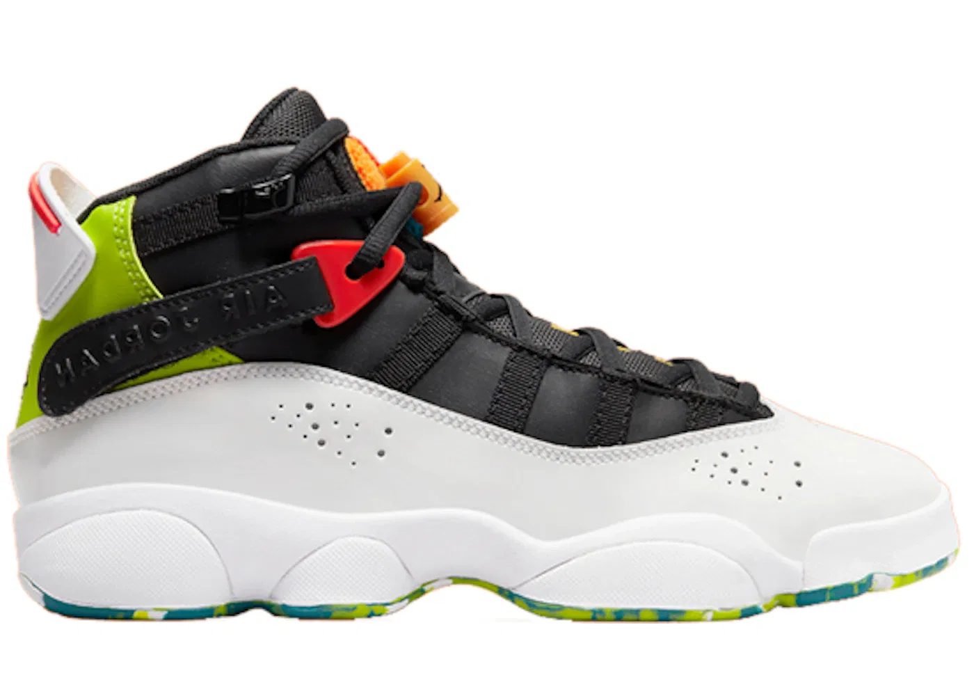 Детские кроссовки Lifestyle Jordan 6 Rings, White/Black/Neon Green