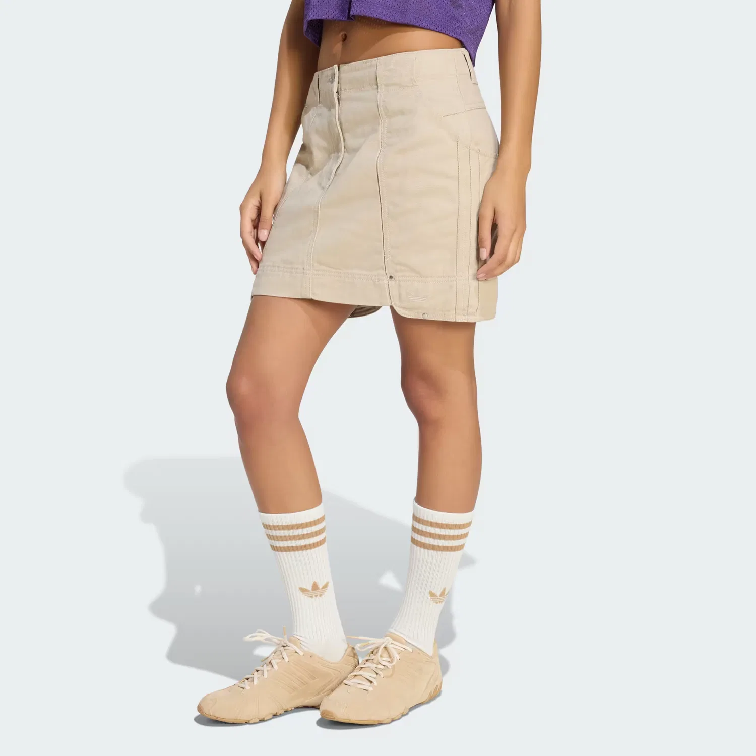 Женская юбка на молнии Premium Essentials Canvas Skirt Adidas Originals, хаки