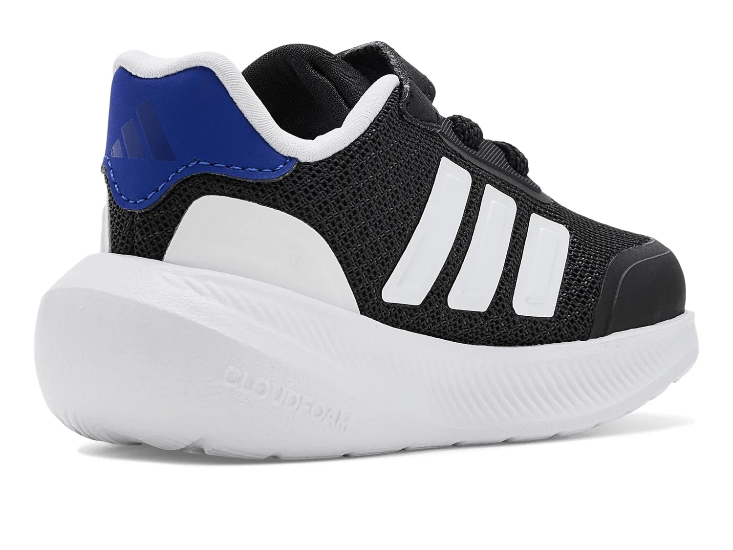 Кроссовки X_PLR Path Elastic Lace & Strap (для младенцев и малышей) Adidas Kids, Semi Lucid Blue/White/Black — фото 4