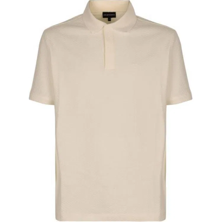 Поло с коротким рукавом с вышитым логотипом EMPORIO ARMANI, Khaki
