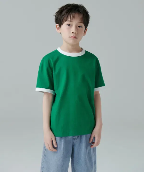 Футболка с расслабленным кроем, Musinsa Standard Kids, ирландский зеленый
