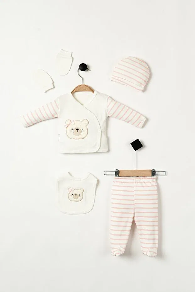 Детский комплект одежды для новорожденных с вышивкой Neu Kids, Pink — фото 3