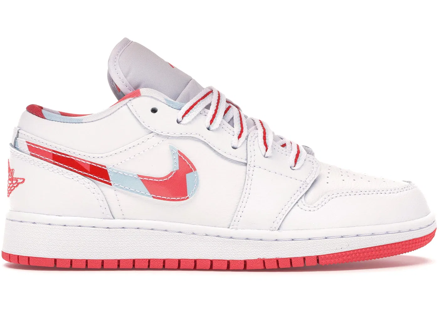 Детские кроссовки Lifestyle Jordan 1 Low Jordan, White/Ember Glow-Topaz Mist-University Red