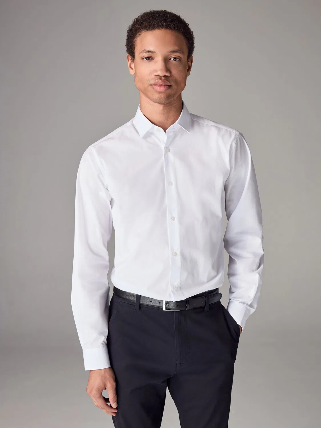 Рубашка классическая slim fit Easy Care Next, белый