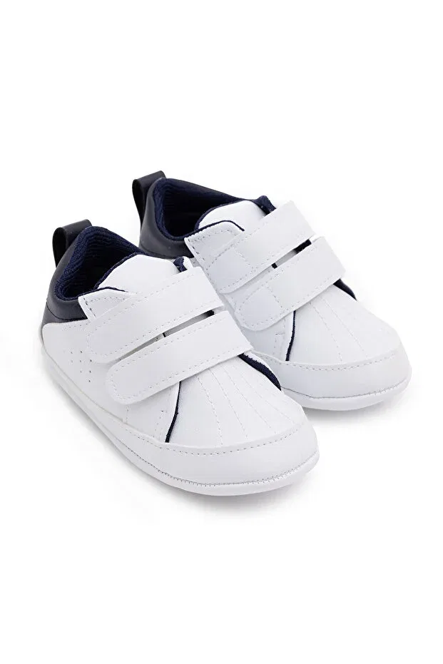 Детские туфли для мальчиков на липучке Hellobaby Ebebek Hello Baby, Белые