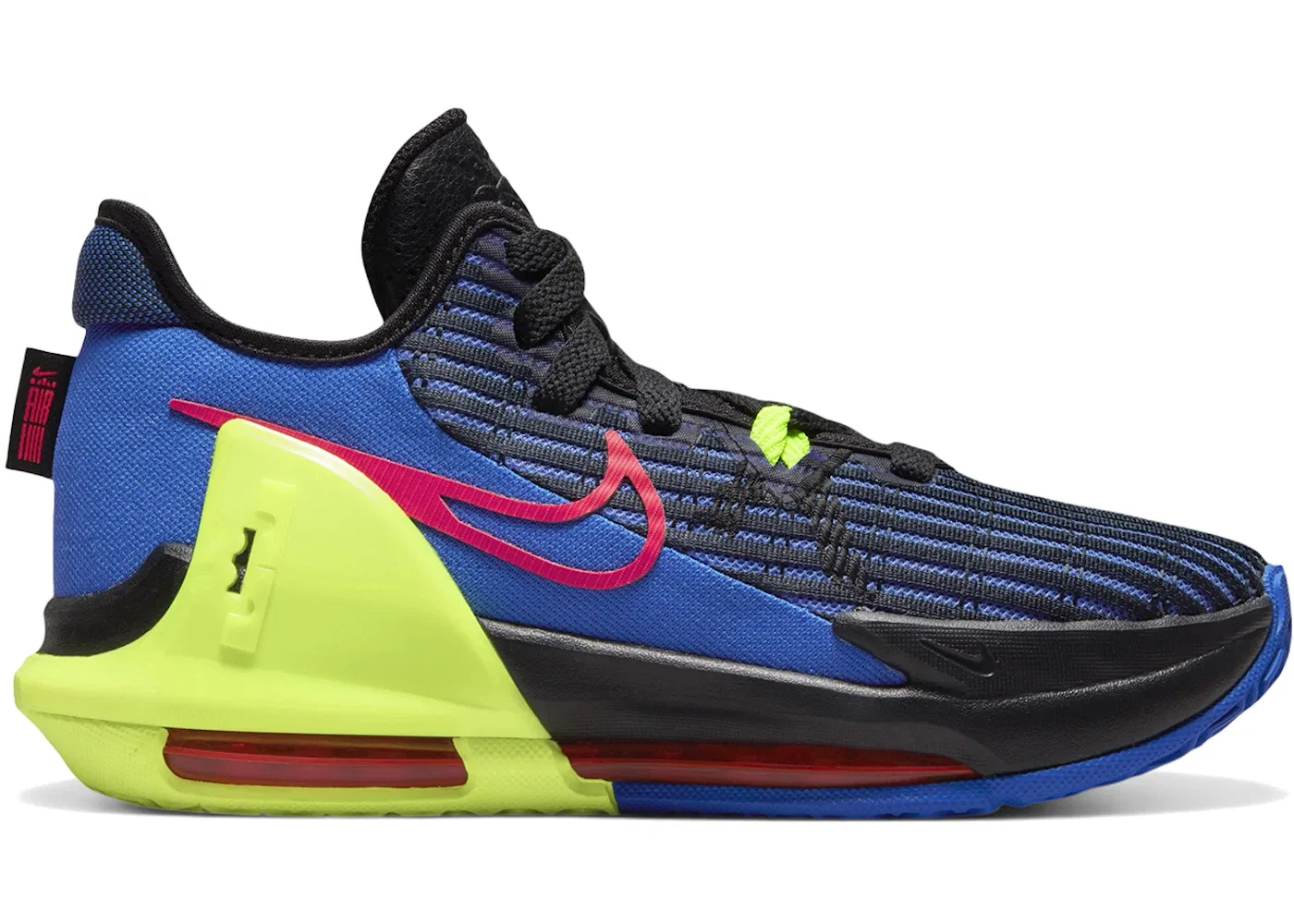 Детские кроссовки для баскетбола Nike LeBron Witness 6, Hyper Royal/Black/Volt/Bright Crimson