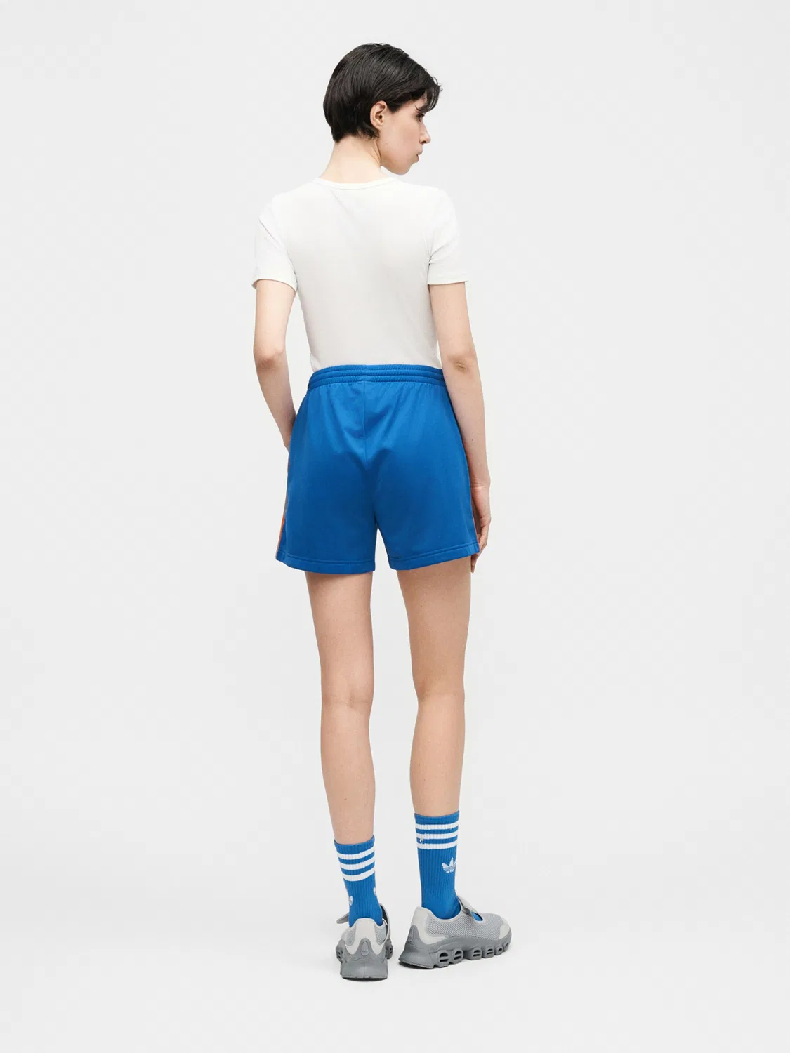 Шорты Adidas Originals свободного кроя Firebird Classic темно-синего цвета — фото 3