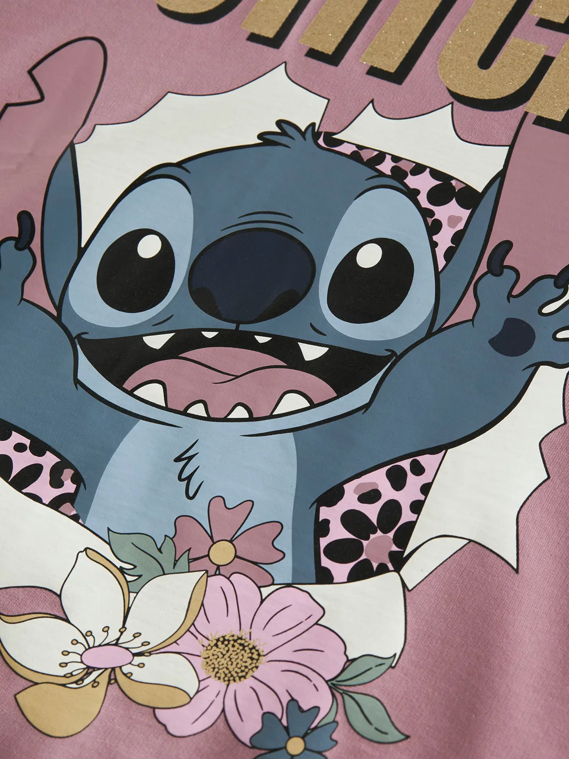 Толстовка Name It NKFJYNDA STITCH фиолетового цвета — фото 3