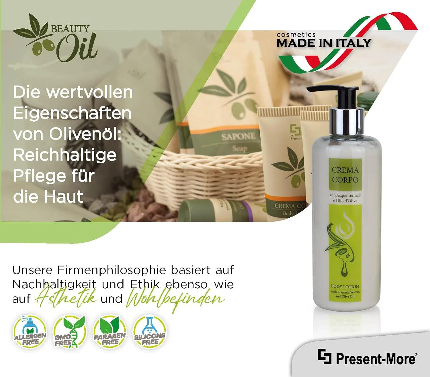 Лосьон для тела Beauty Oil, PRESENT-MORE, 15 шт по 300 мл, Кокос — фото 4