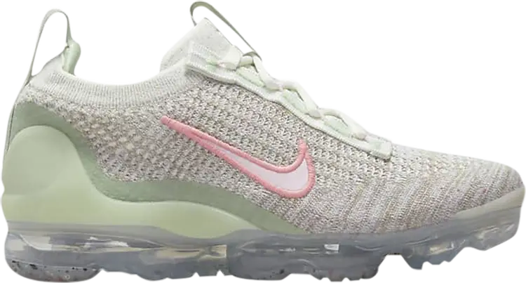 

Кроссовки Nike Air VaporMax 2021 Flyknit GS 'Sail Honeydew, серый