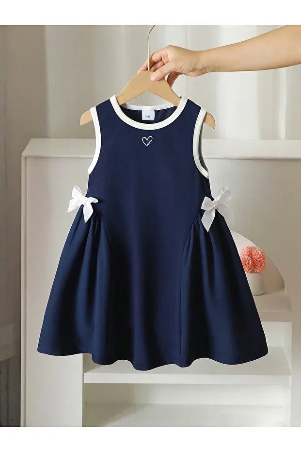 Детское платье для девочек хлопковое Uyguntarz, Navy Blue