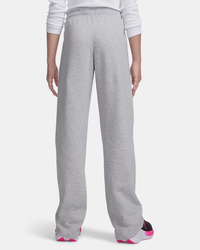 Штаны 71 см утепленные с начесом Rival Fleece UnderArmour, Mod Gray Light Heather/White — фото 2