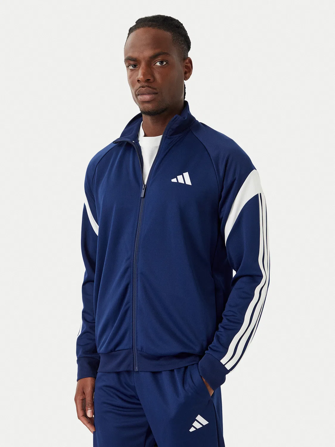 Мужская толстовка стандартного кроя Teamsport Adidas, темно-синий — фото 3