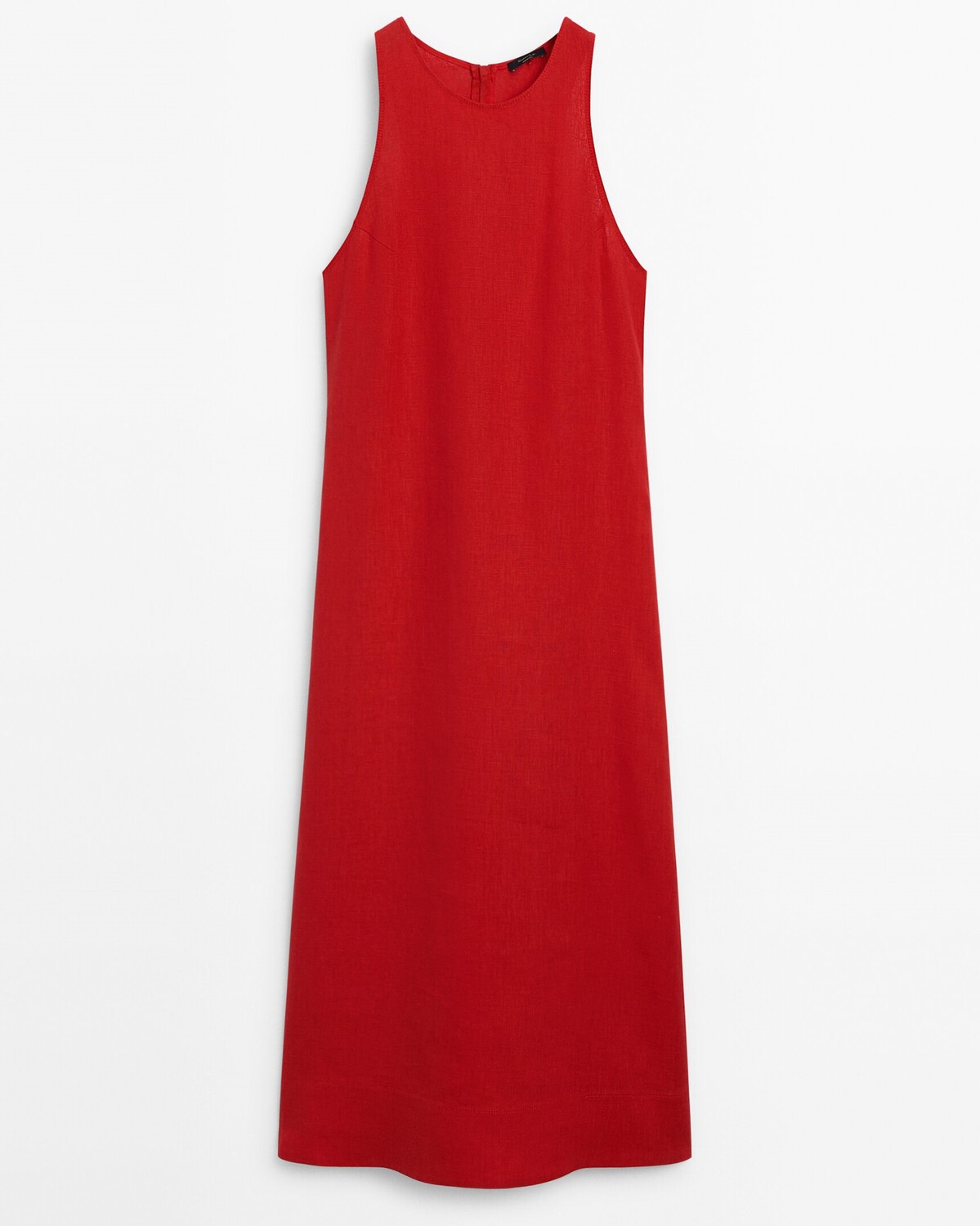 

Платье миди Massimo Dutti Halterneck, красный
