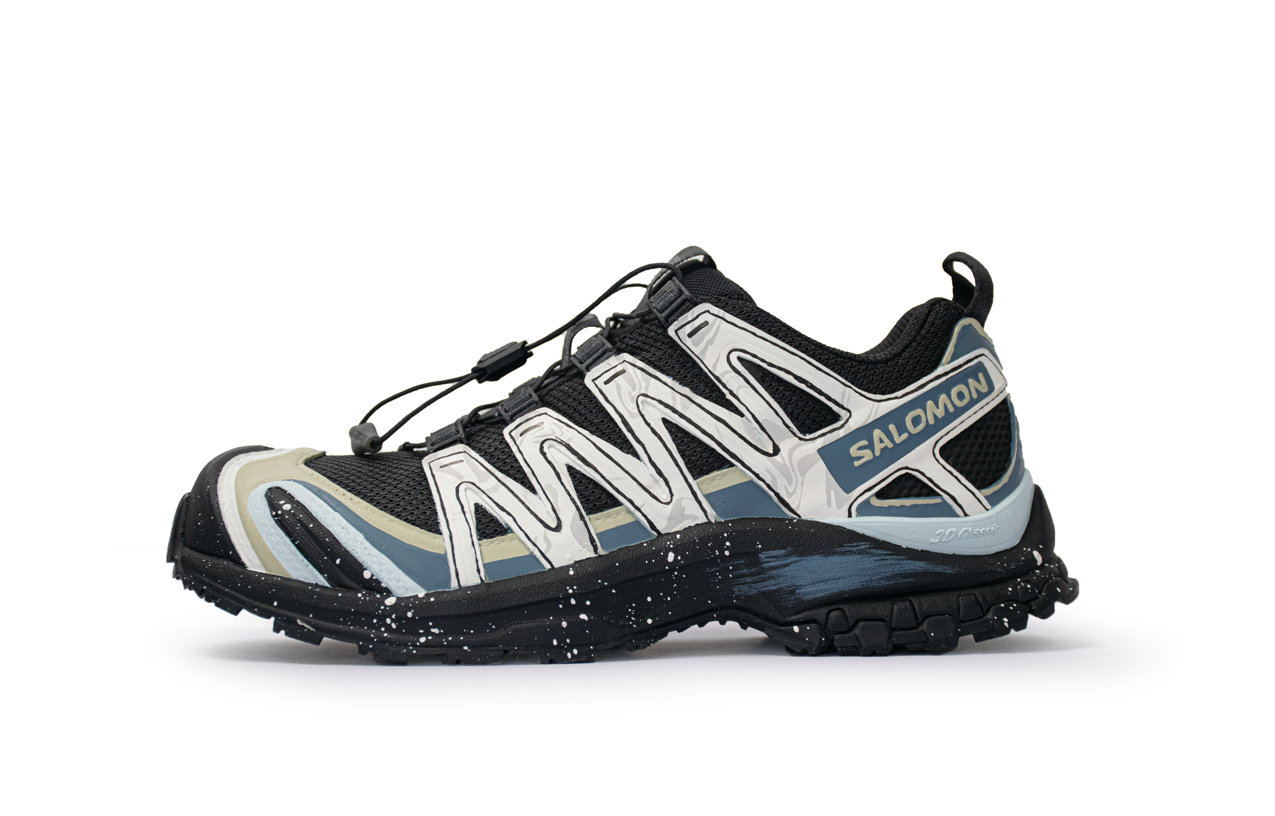 

SALOMON Кроссовки для бега XA PRO 3D LA YAUTE Low top Unisex черно-бело-синие