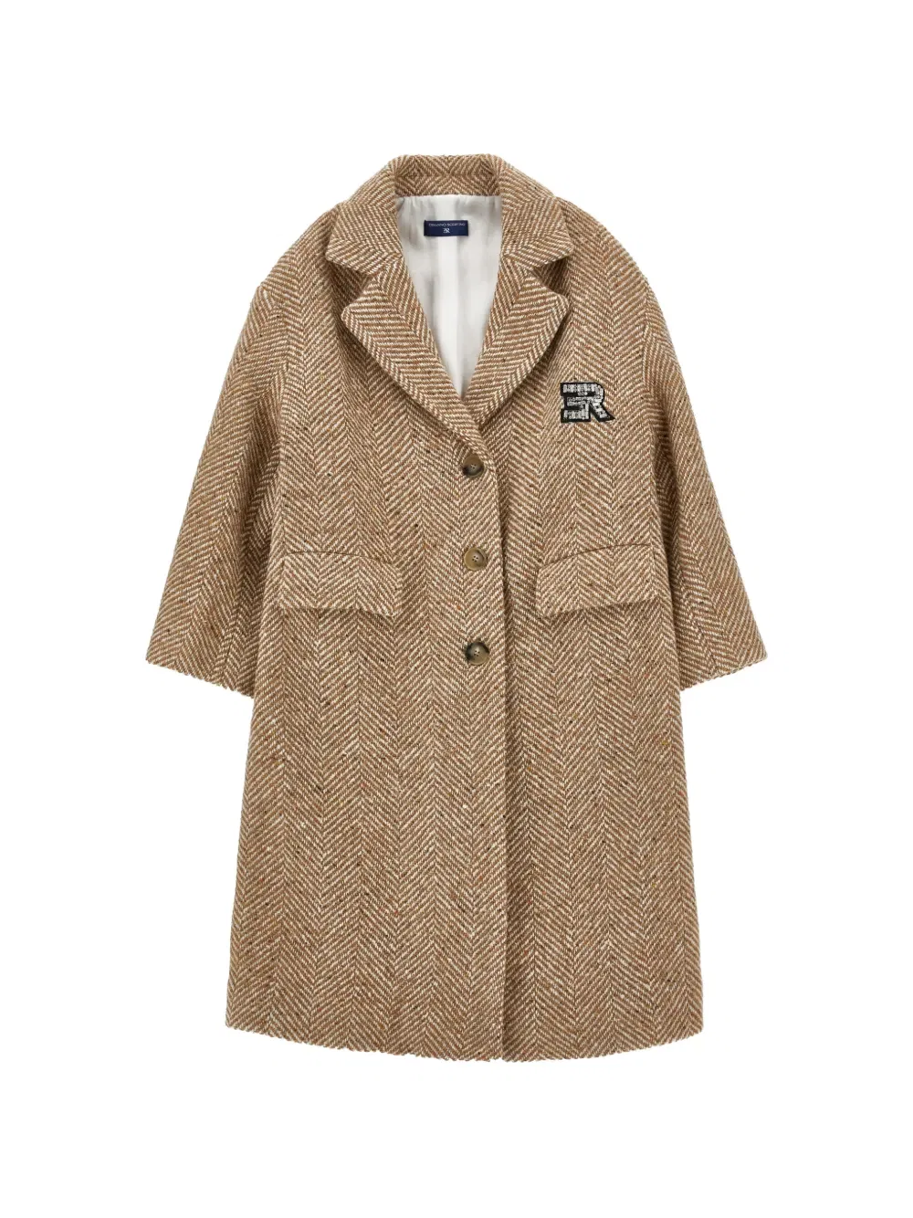 Пальто шерстяное Ermanno Scervino Junior, коричневый