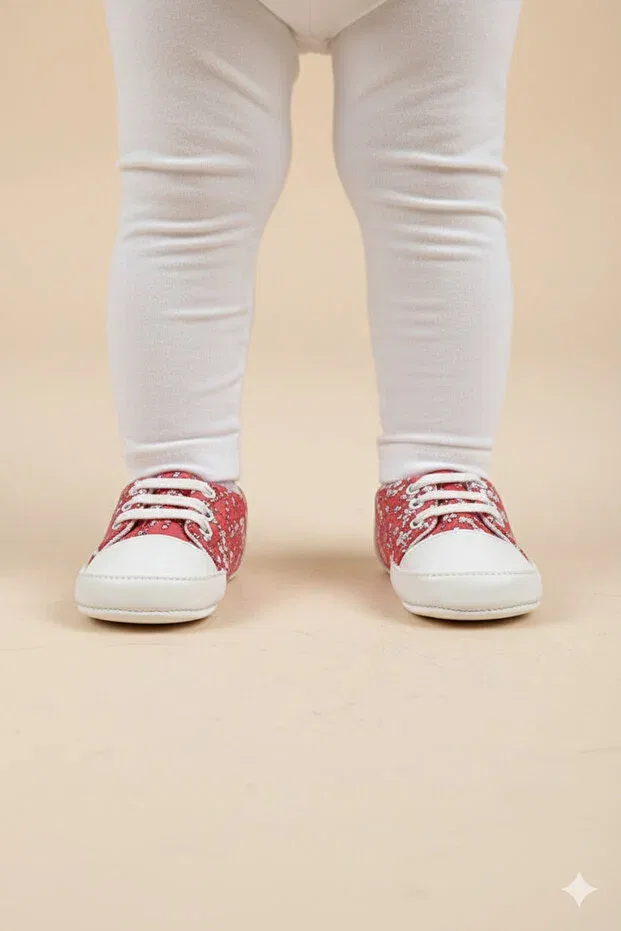 Детские пинетки для девочек с принтом Convers Style Generic Brands, Pink — фото 4