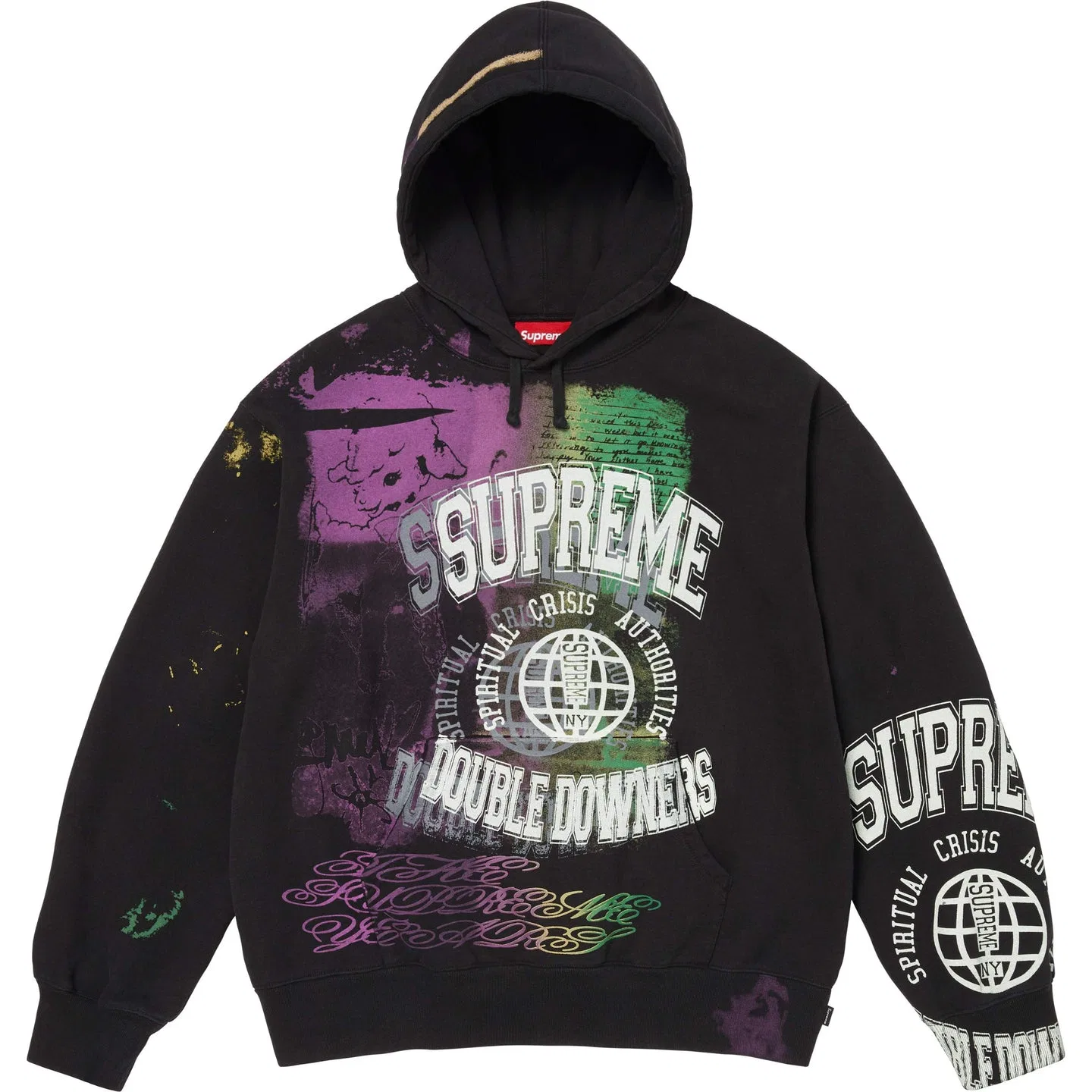 Детский свитшот с капюшоном и отстегивающимся элементом, SS26 Sweatshirts Unisex Hooded Detachable Moderate, Supreme, White — фото 3