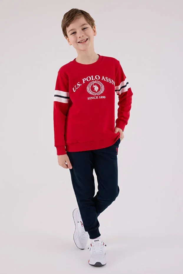 Детский комплект спортивного костюма для мальчиков U.S. Polo Assn., Red — фото 3