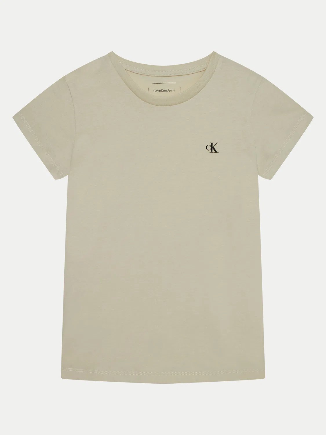 Комплект футболок приталенного кроя для девочки Calvin Klein Jeans, хаки — фото 2