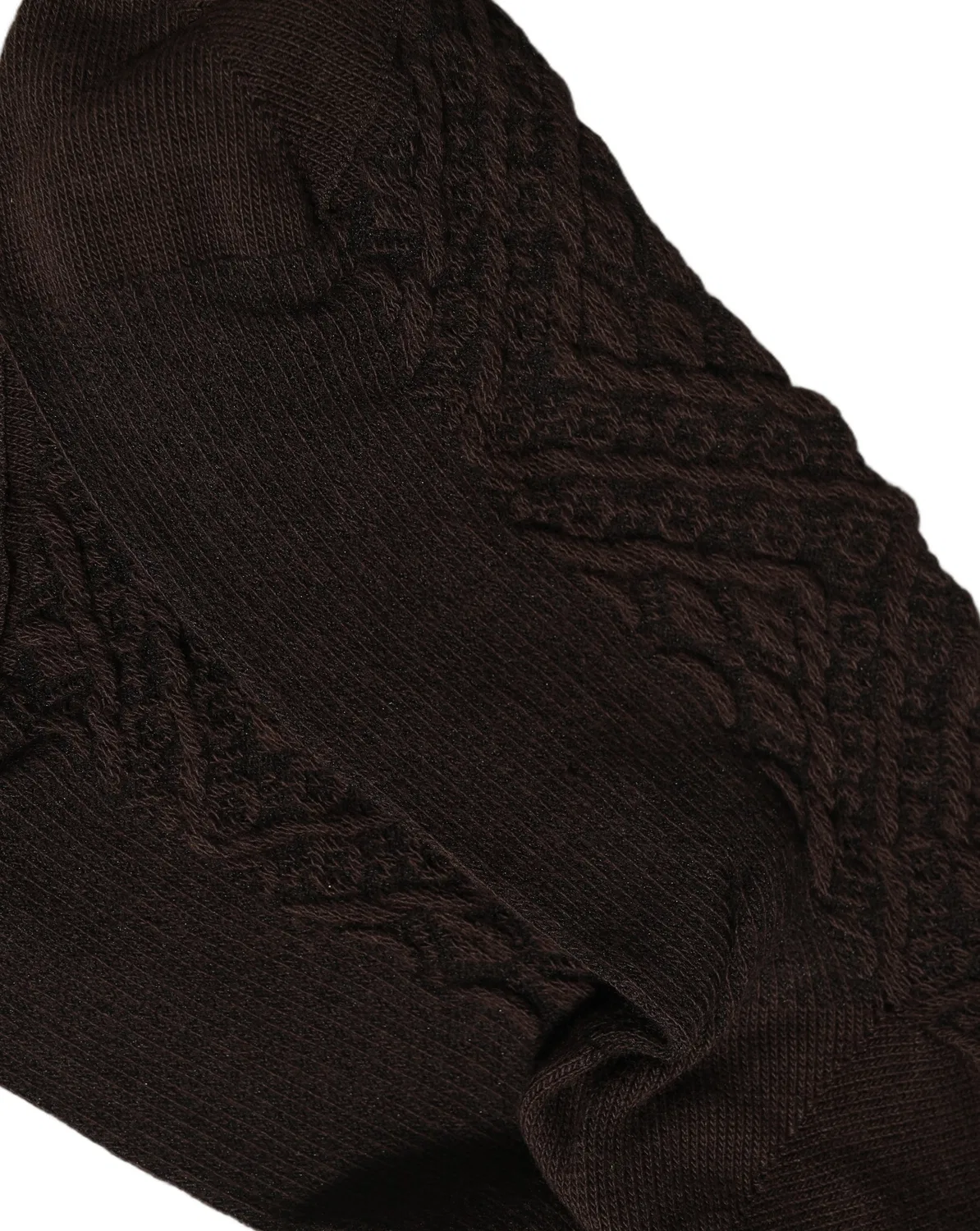 Мужские высокие носки с геометрическим узором Dolce & Gabbana, Dark Brown — фото 3