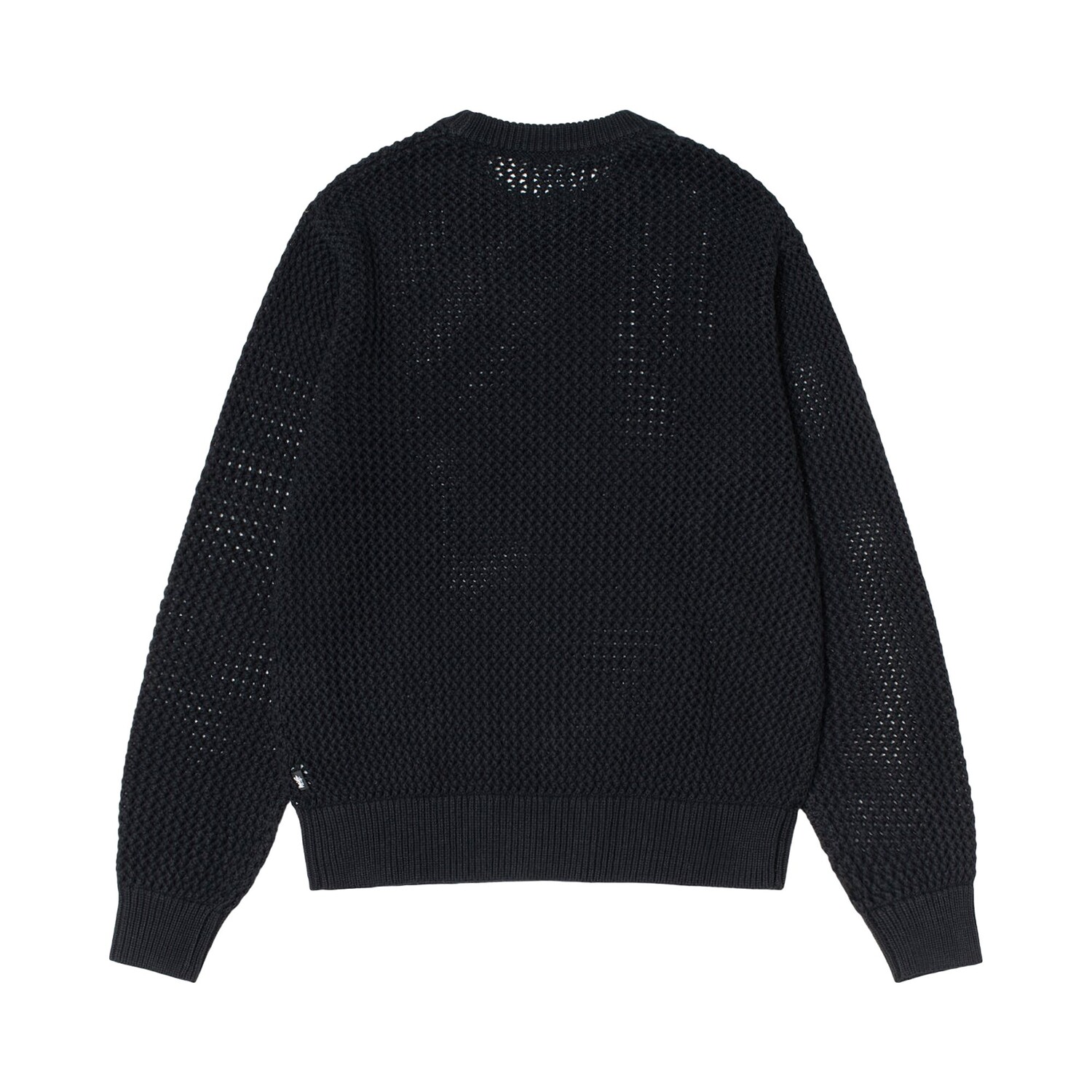 Свободный свитер Stussy, окрашенный в пигмент, цвет Сплошной черный — фото 2