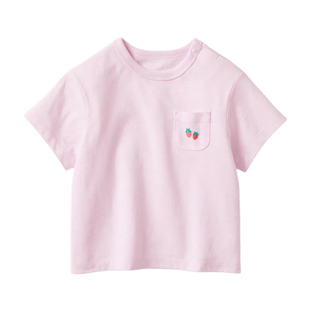 Детская футболка с принтом Quick Dry 10 Pastel Pink UNIQLO