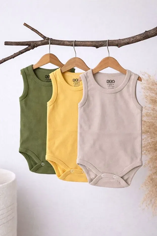 Детское боди-комбинезон с коротким рукавом набор из 3 предметов Efu Baby, Multicolor-1