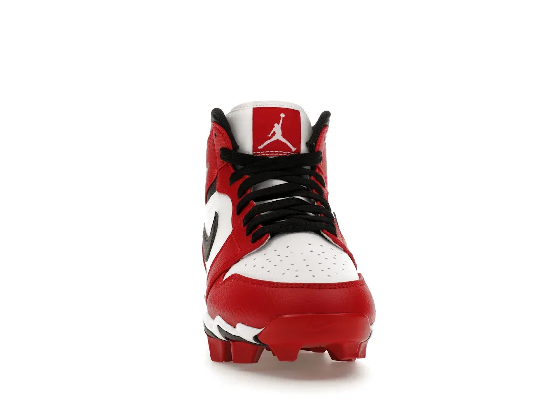 Детские бутсы Jordan 1 Mid Cleat Chicago White/Black/Gym Red — фото 2