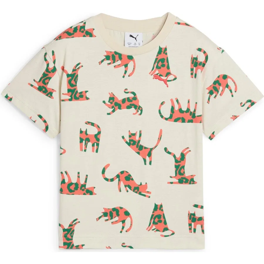 Детская футболка с длинным рукавом Cats Club Tee Puma, Бежевый