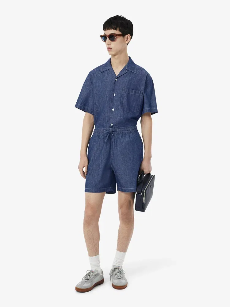 Шорты джинсовые Relaxed Fit LACOSTE, Navy — фото 4