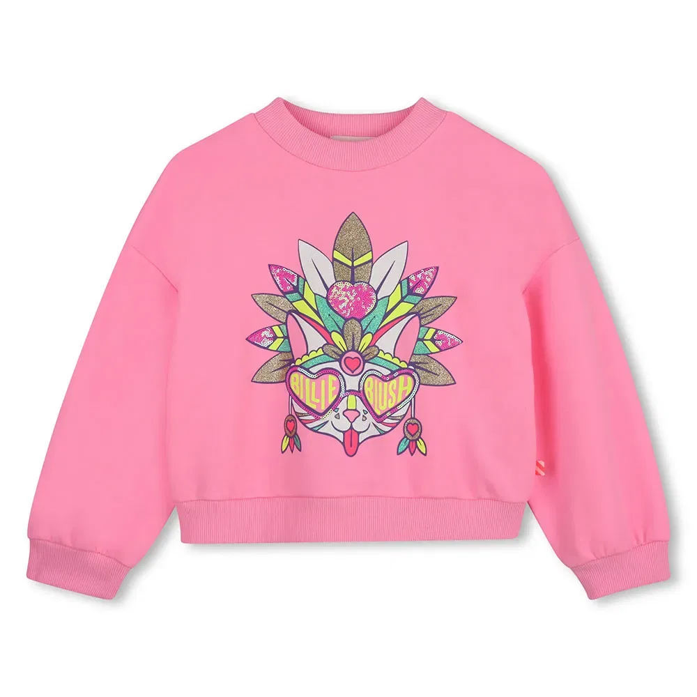 Детский свитшот для девочек с пайетками Billieblush, Pink