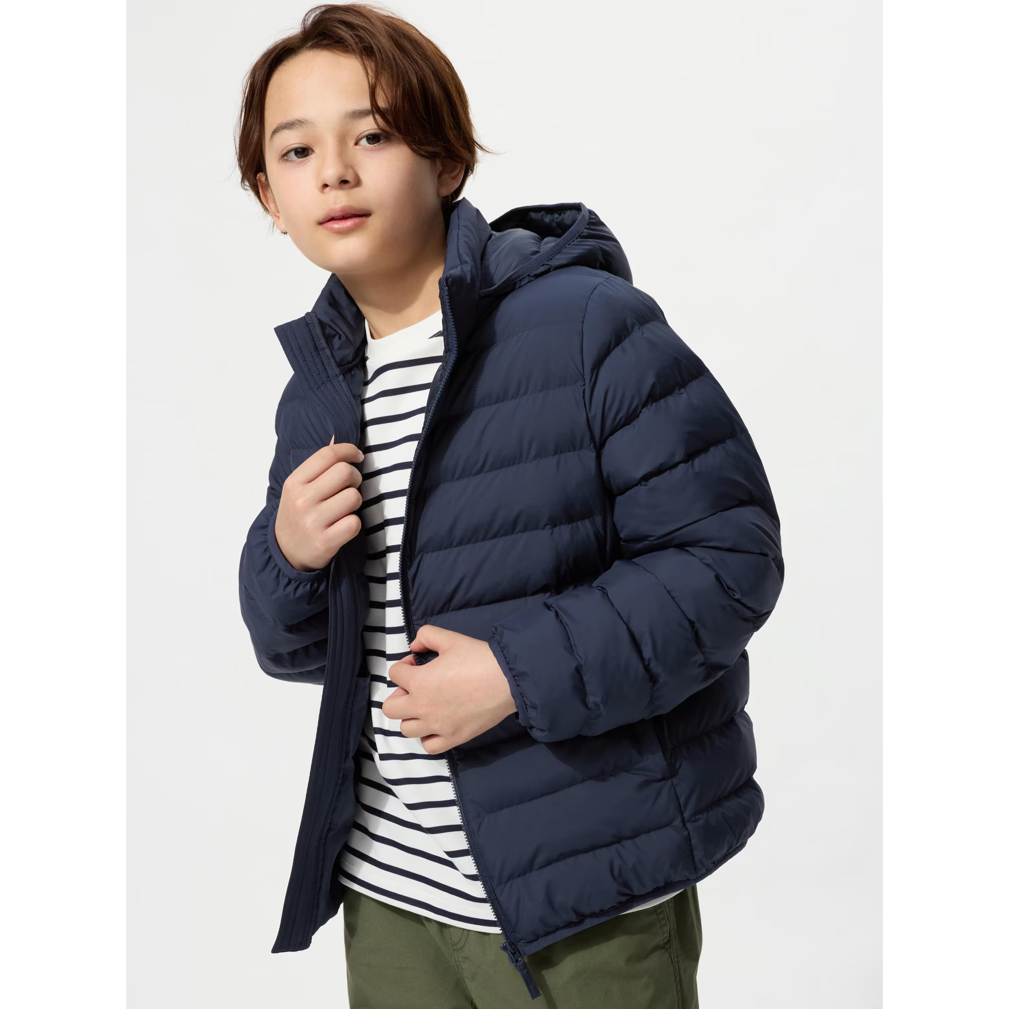Пуховик Uniqlo Pufftech детский, 69 темно-синий