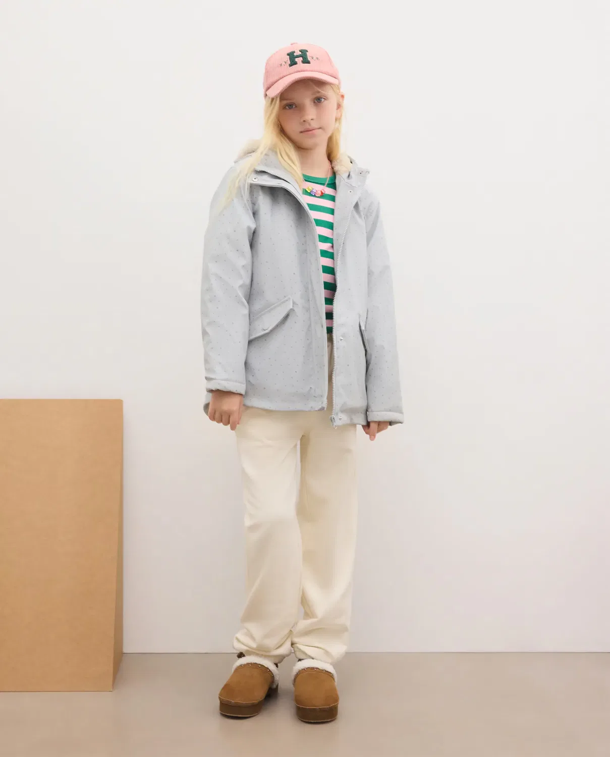 Детский дождевик для девочек с принтом all over print mini fantasía Kids El Corte Inglés, Blanco