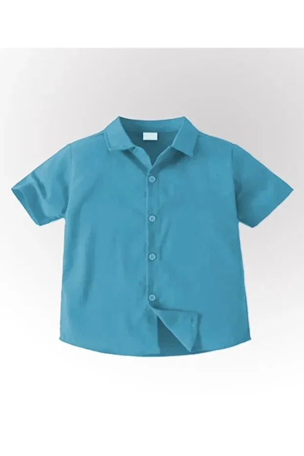 Детская рубашка с коротким рукавом Nacar, Turquoise