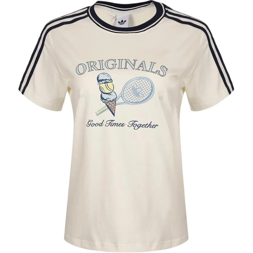 Женская футболка с круглым вырезом Adidas Originals, White