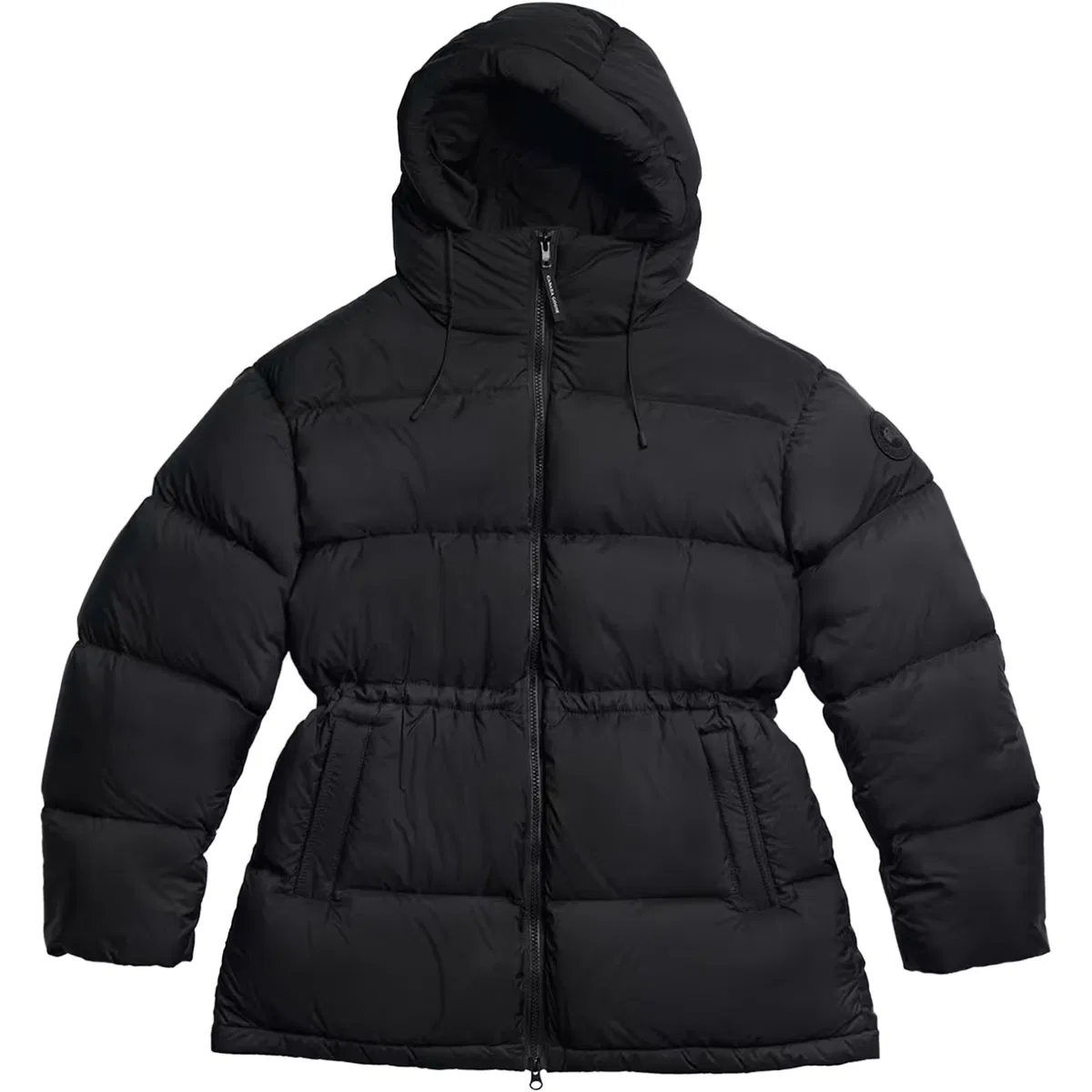 Женское пуховое пальто с широкими стегаными секциями Fallon Puffer Coat Canada Goose, черный