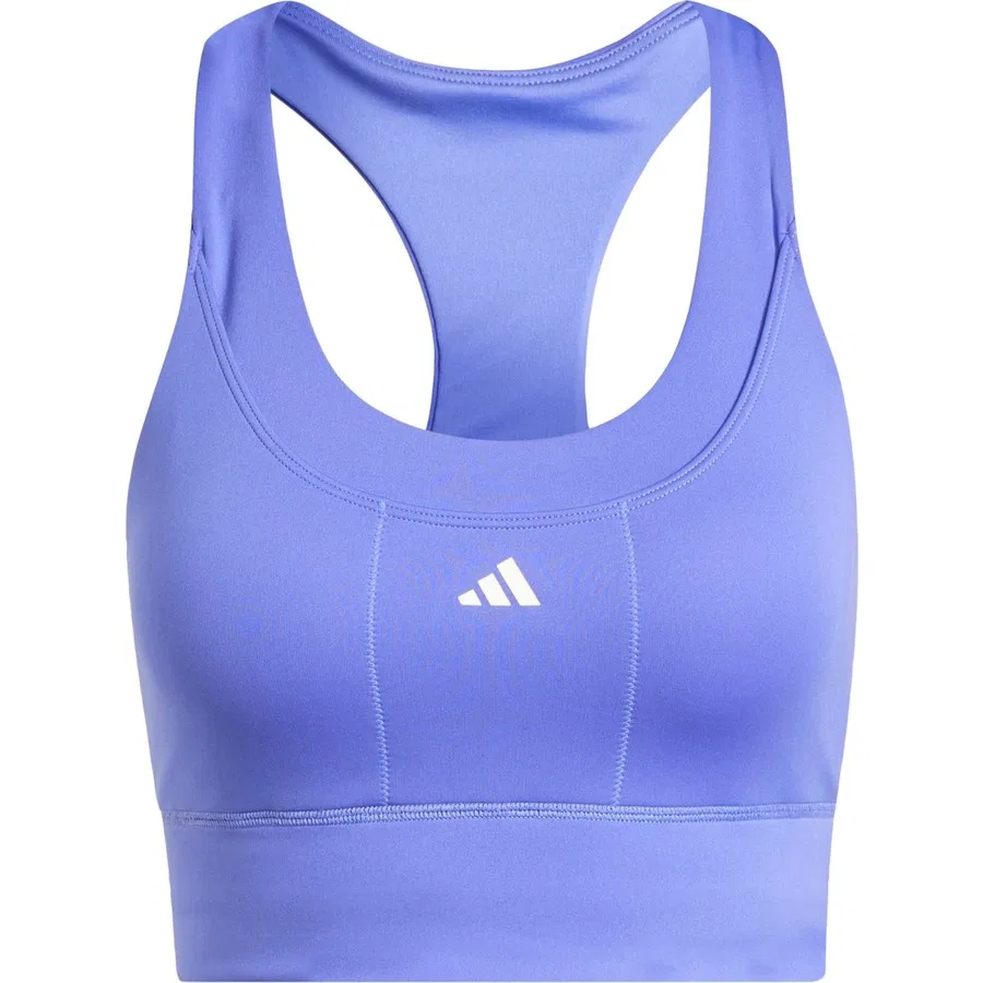 Спортивный бюстгальтер с карманами Run Pocket Medium-Support adidas, Синий — фото 3