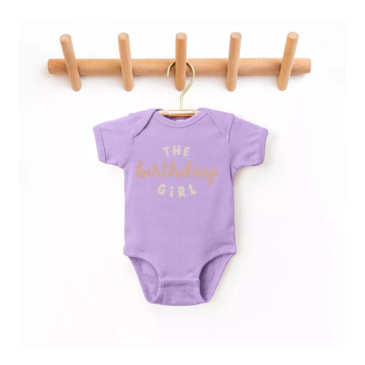 Детский боди-комбинезон с коротким рукавом хлопковый The Birthday Girl The Juniper Shop, Lavender