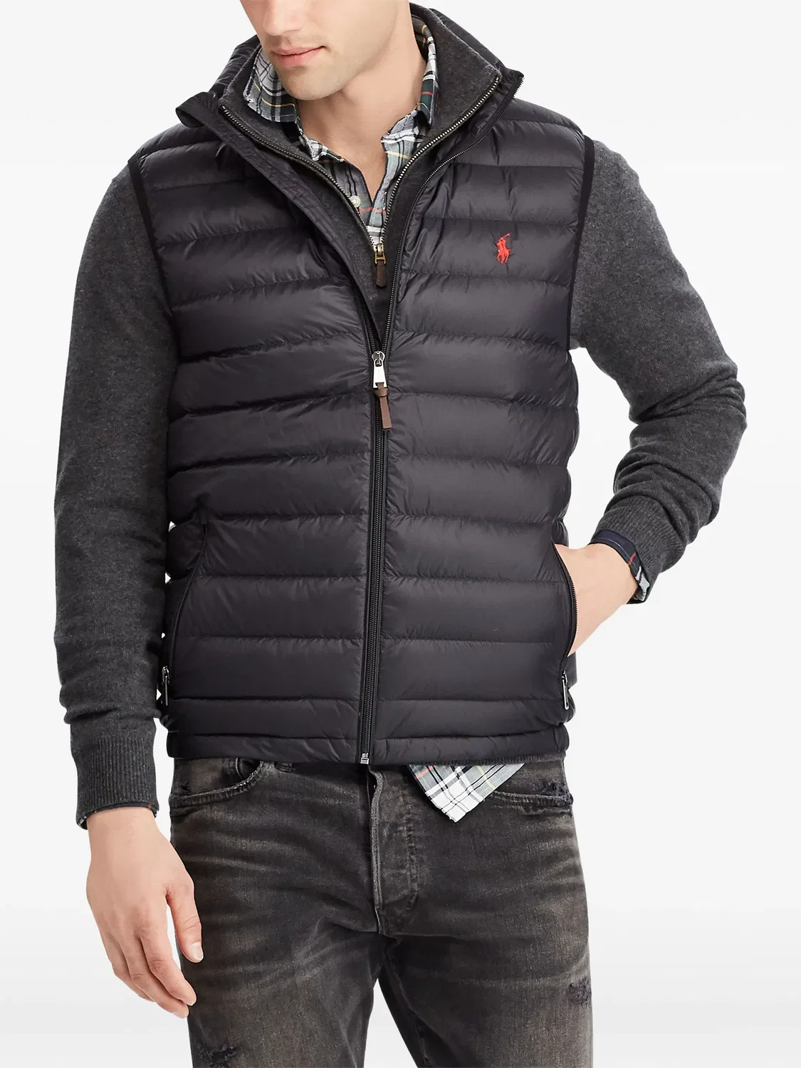 Polo Ralph Lauren Стеганый жилет черный — фото 3