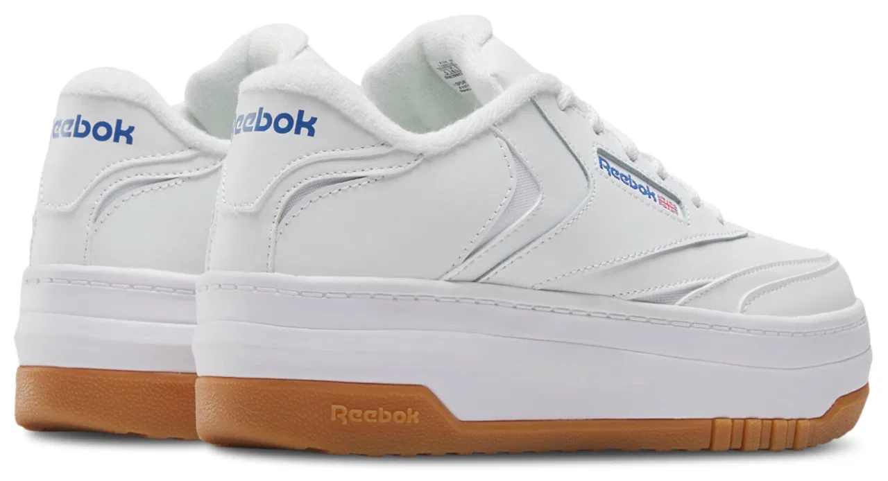 Детские кроссовки для девочек с платформой Reebok Club C Extra, Footwear White Footwear White Vector Blue — фото 3